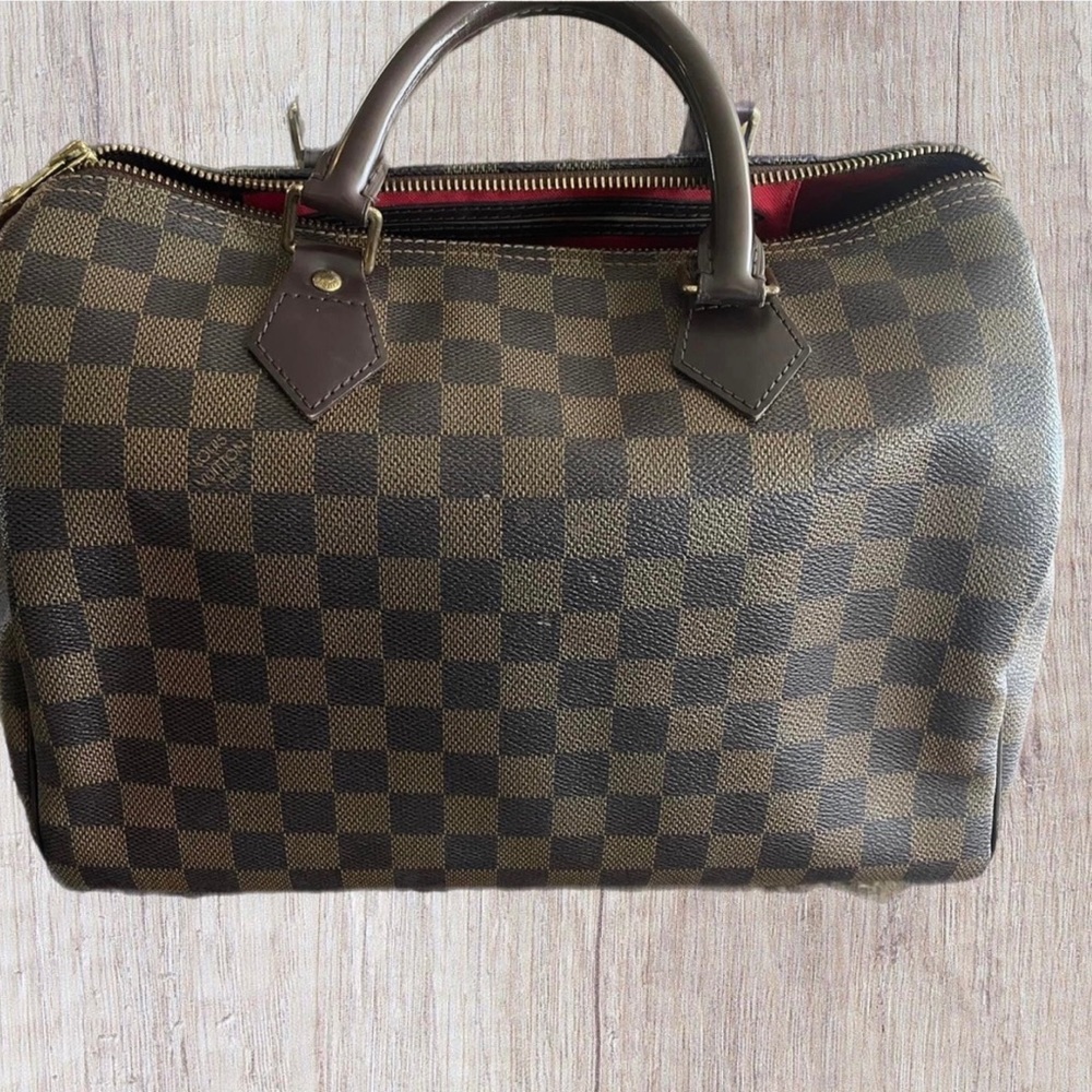 Beautiful Authen LV Damier Ebene Speedy 30